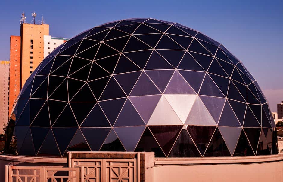 Stunning view of the Rubens de Azevedo Planetarium showcasing modern geodesic dome architecture.